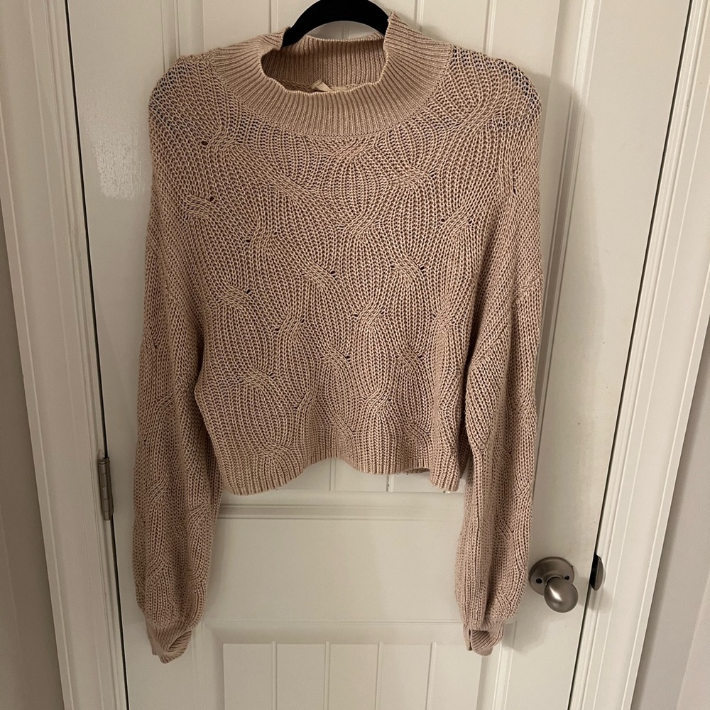 Altar'd State Soft Beige Turtleneck Sweater